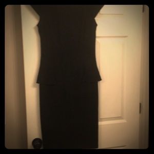 Peplum fitted dress with cap sleeve